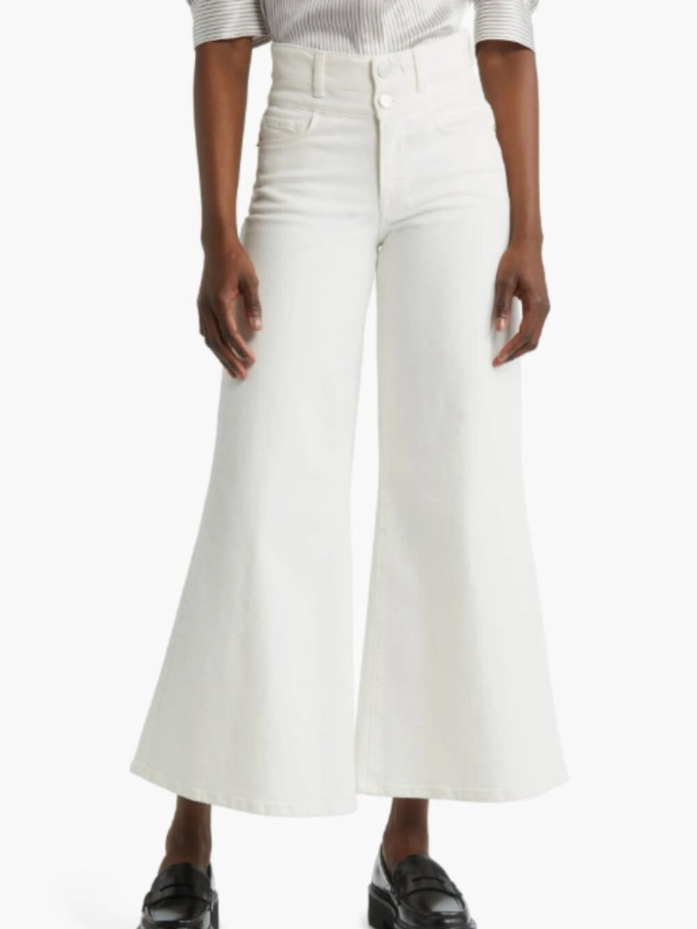FRAME Le Palazzo Crop Double Waistband Jeans - Size 26